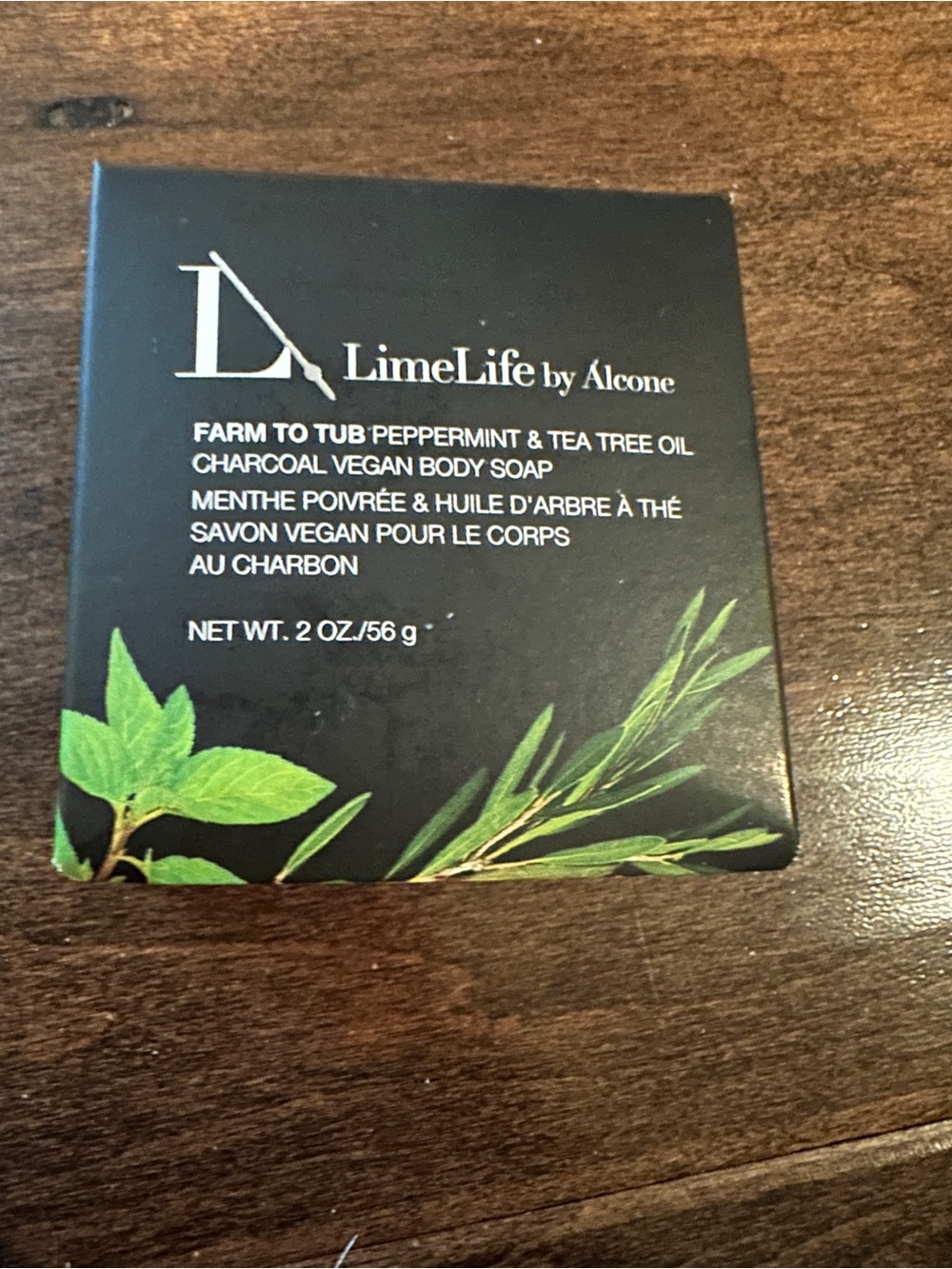 LimeLife by Alcone Peppermint & Tea Tree Charcoal Vegan Body Soap 2oz